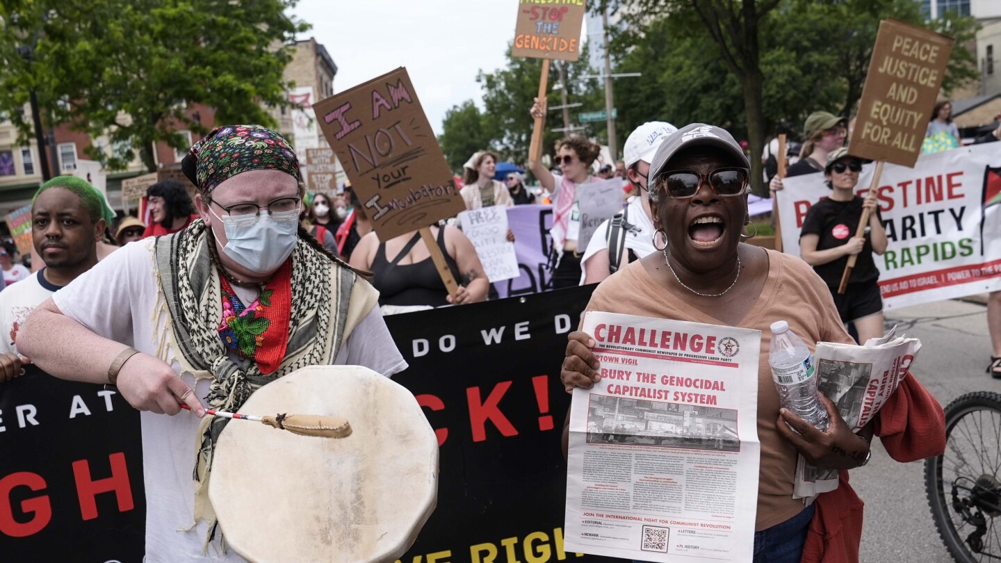 Protesters Rally at RNC for Abortion, Immigrant Rights, and Gaza Peace