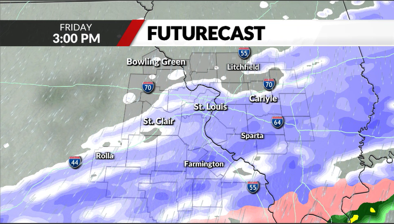 "Friday Forecast: Snow Expected in St. Louis and Surrounding Areas"
