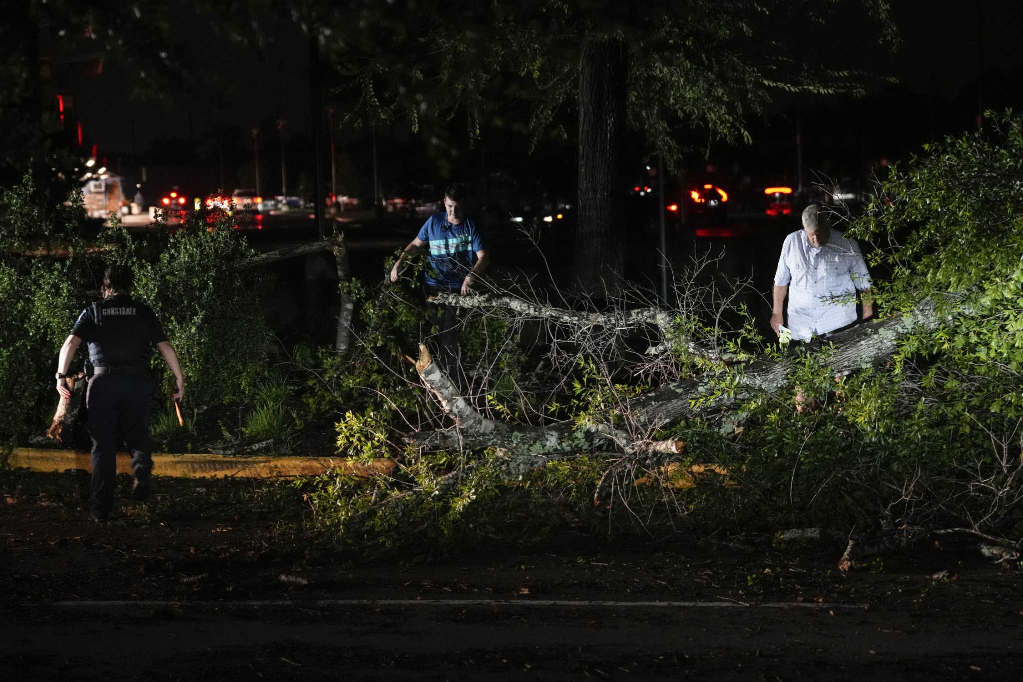 Featured image for Record-breaking Houston storm causes widespread damage and power outages.