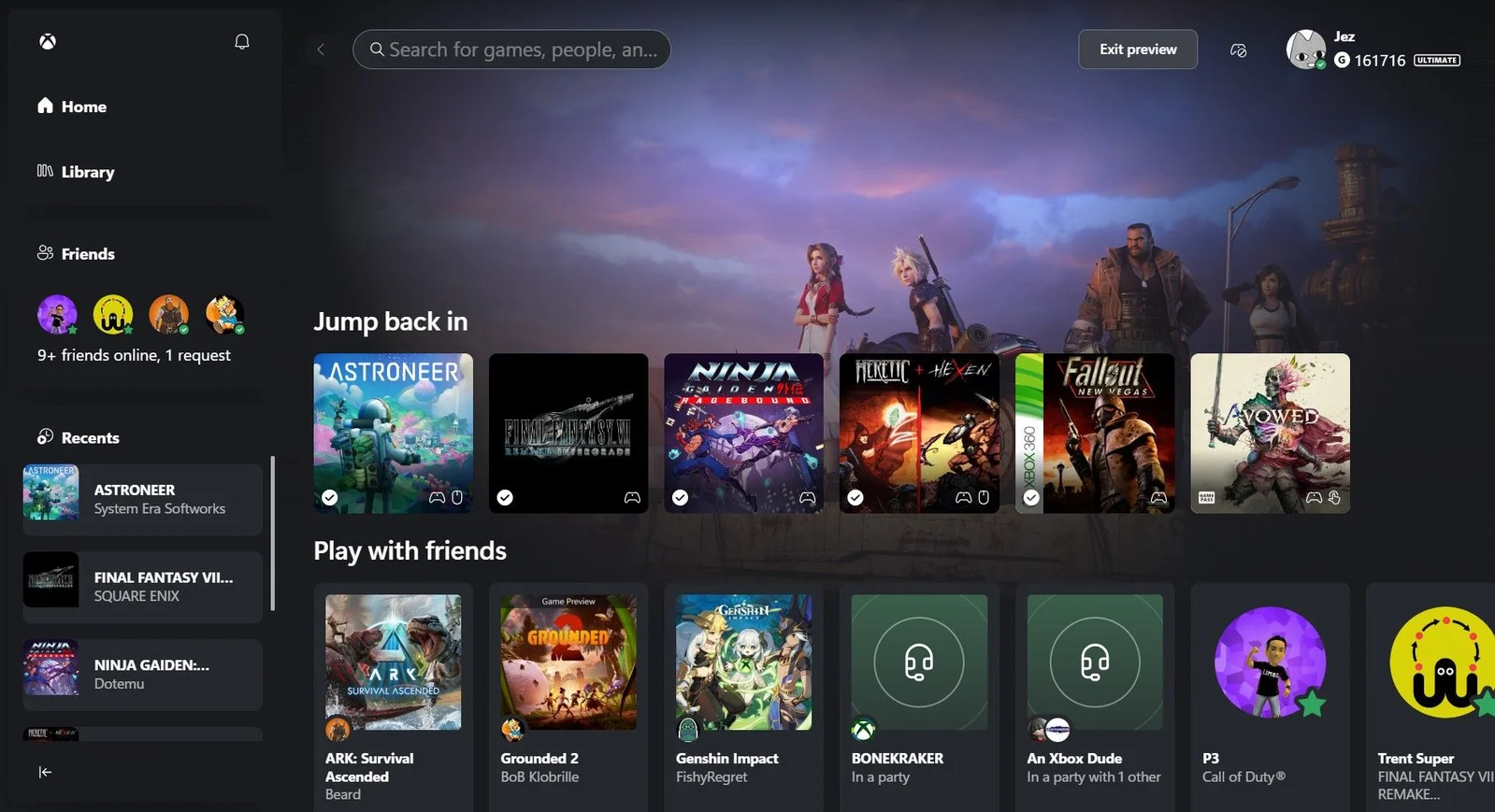Fresh-faced Xbox Cloud Gaming dashboard arrives in preview