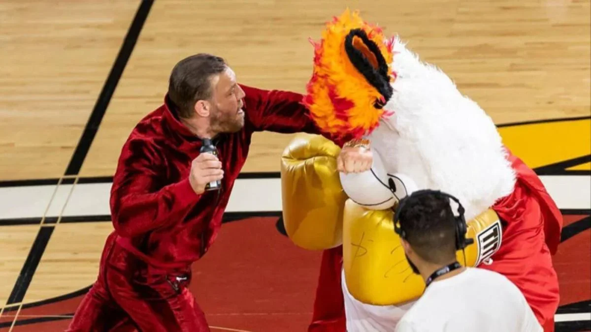 Conor McGregor Sends Miami Heat Mascot to Hospital with Punch
