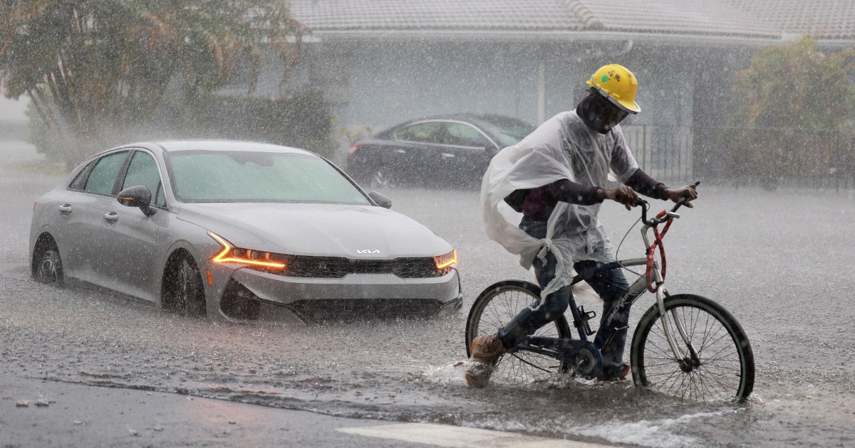 Severe South Florida flooding strands woman and shuts down airport.