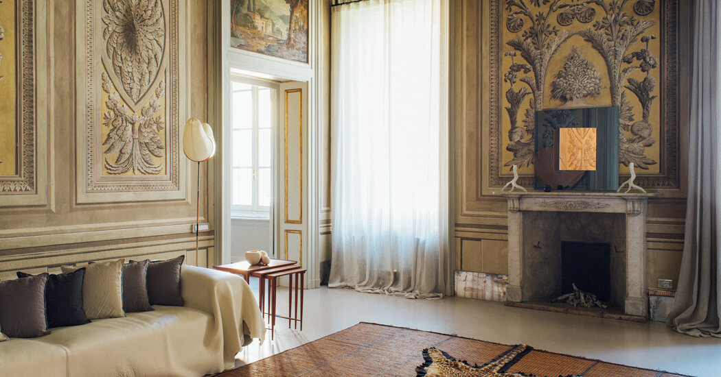 "Renaissance Frescoes Meet Modern Design in Italian Home"