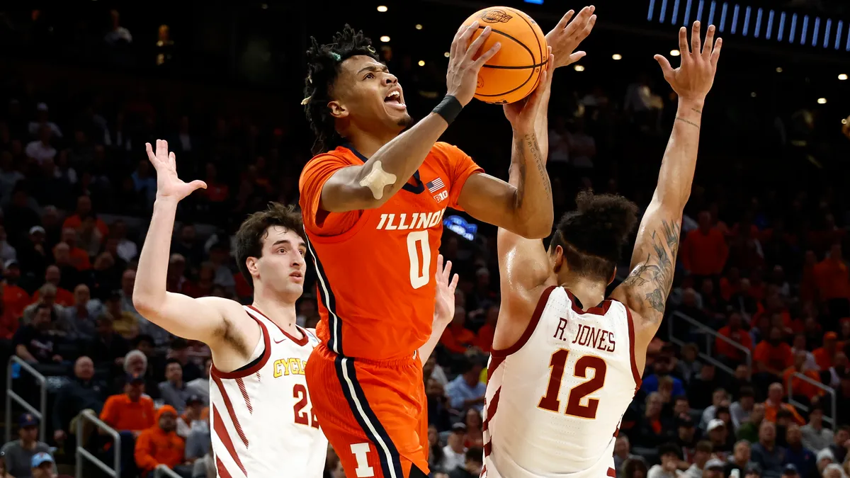 Featured image for "Illinois' Shannon Leads Team to Elite Eight Victory Amid Controversy and Missed Opportunities"