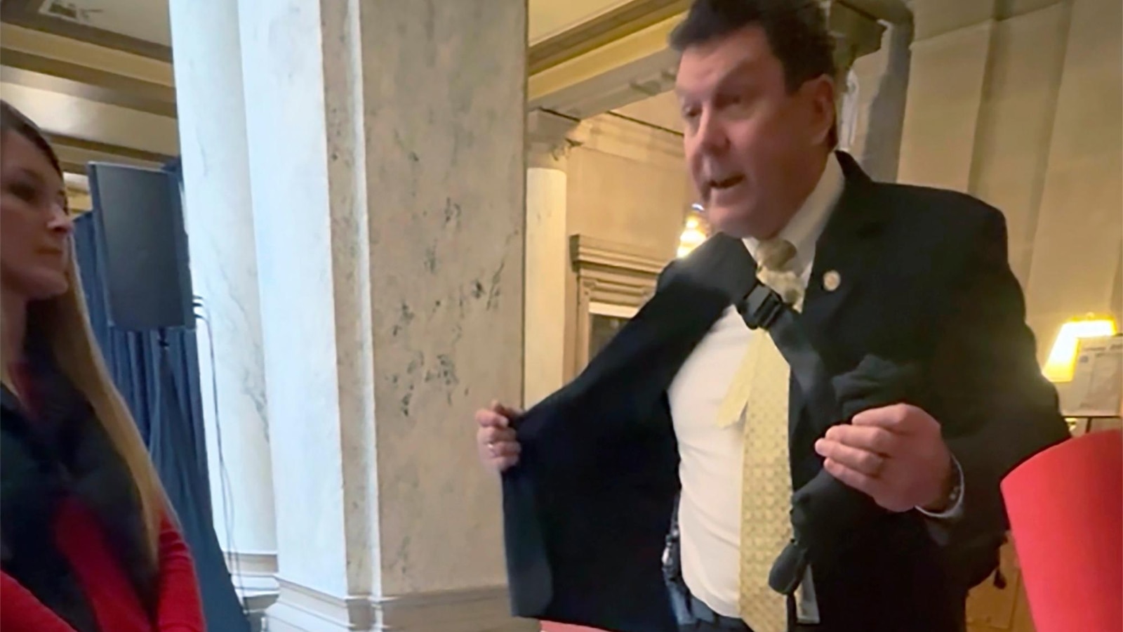 Featured image for Indiana Lawmaker Flashes Holstered Gun to Gun Control Advocating Students