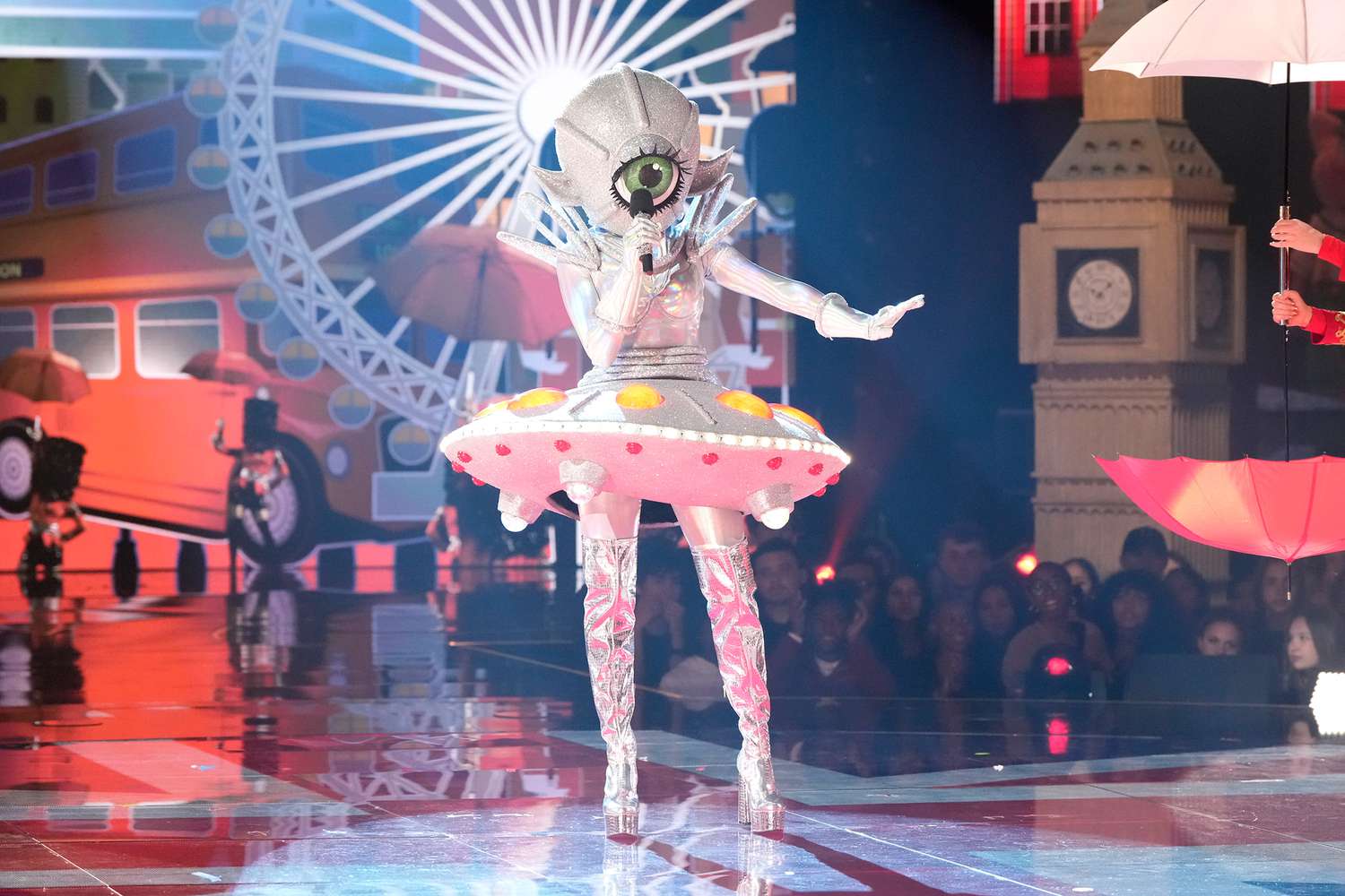 Former Miss Universe revealed as UFO on The Masked Singer.