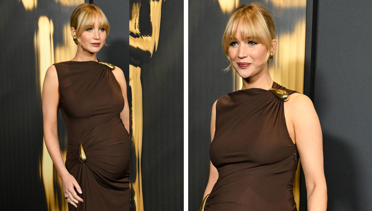 Featured image for Pregnant Jennifer Lawrence Stuns in Bottega Veneta at Governors Awards