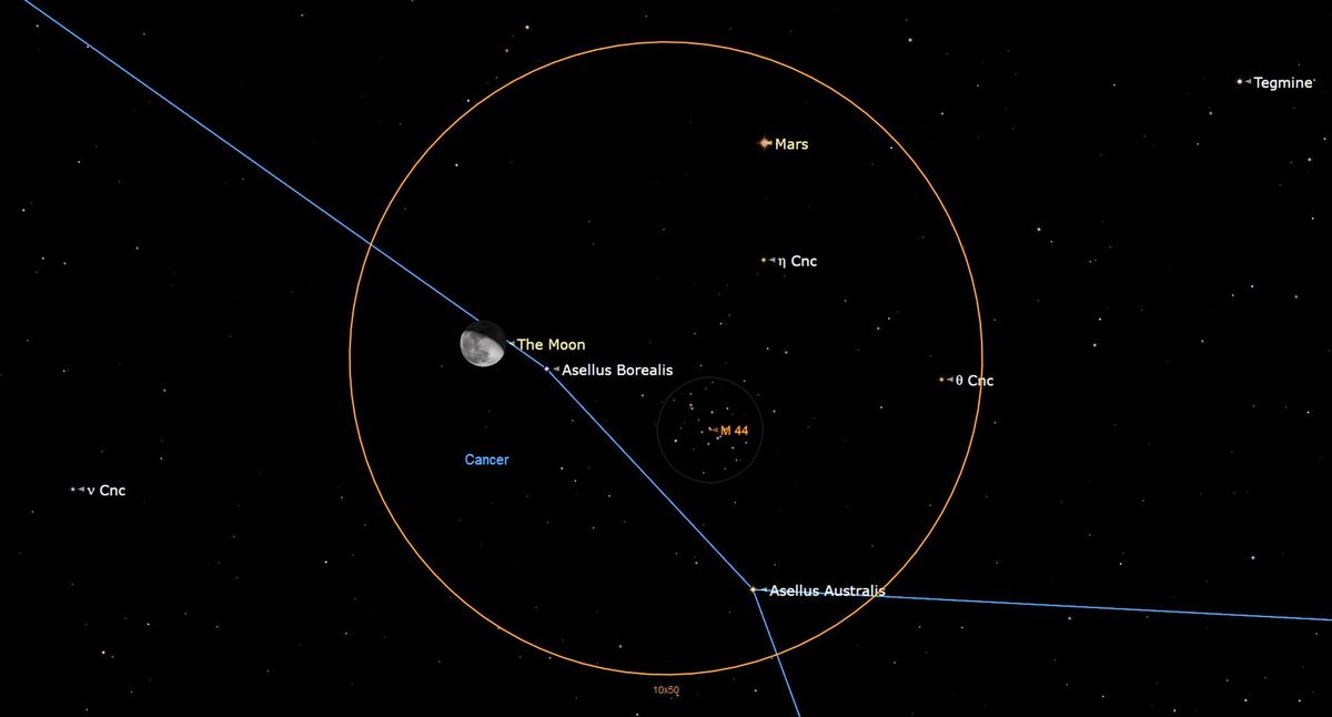 Featured image for Witness the Rare Moon-Mars Conjunction Tonight