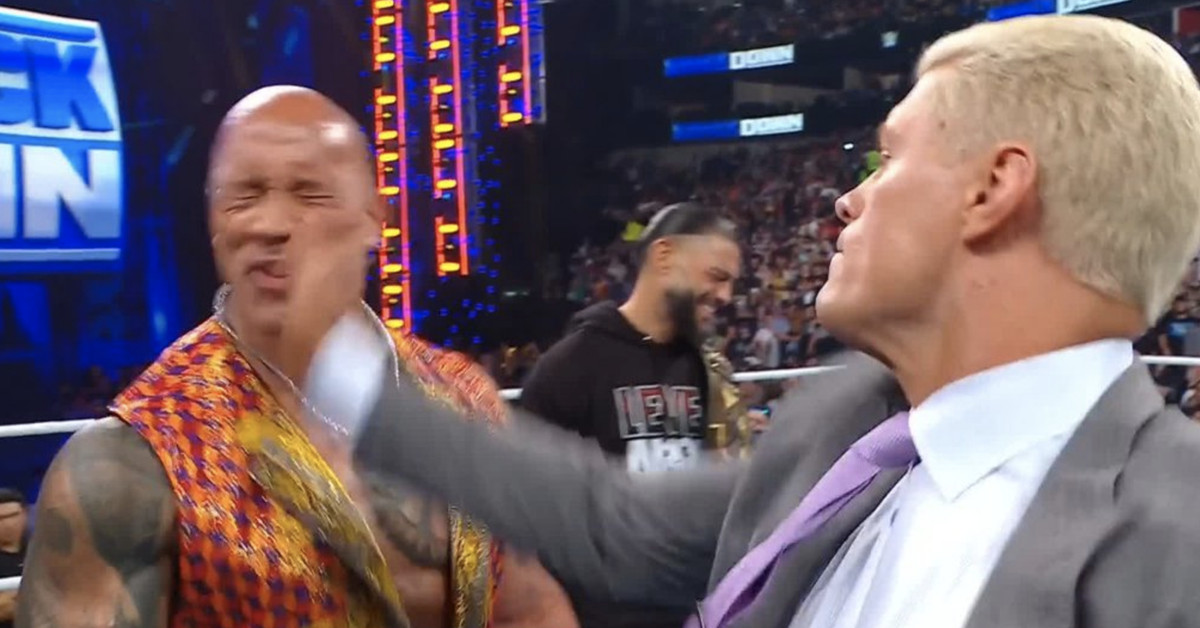 "Cody Rhodes Shocks Fans by Slapping The Rock on SmackDown"