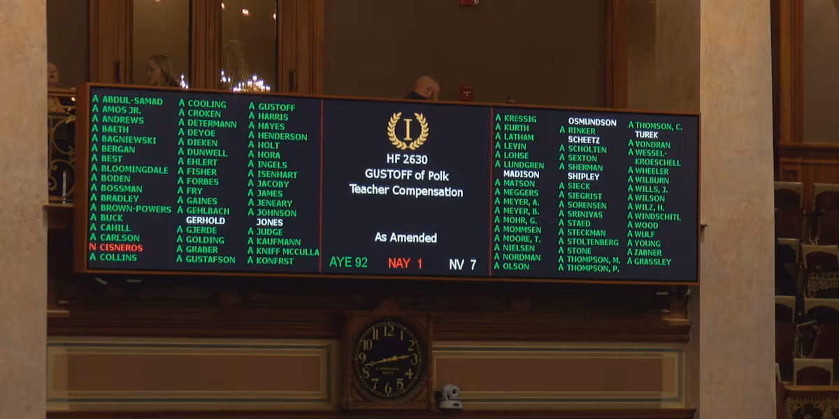 Featured image for Iowa House Approves Landmark Teacher Pay Raise