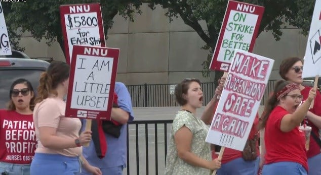 Nurses at Ascension facilities stage strikes in Kansas and Texas.