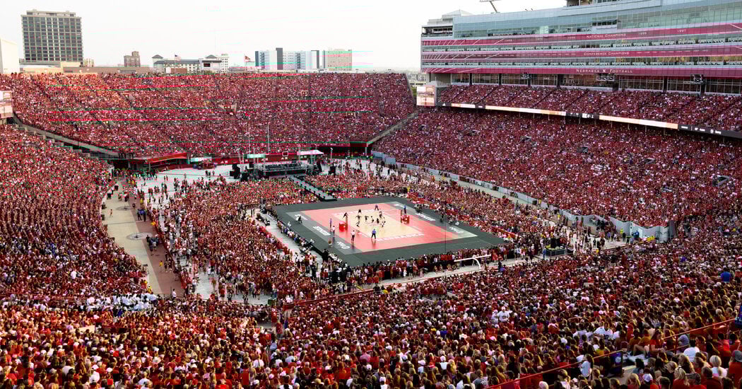 Featured image for Nebraska Volleyball Shatters Attendance Records and Secures NIL Deal