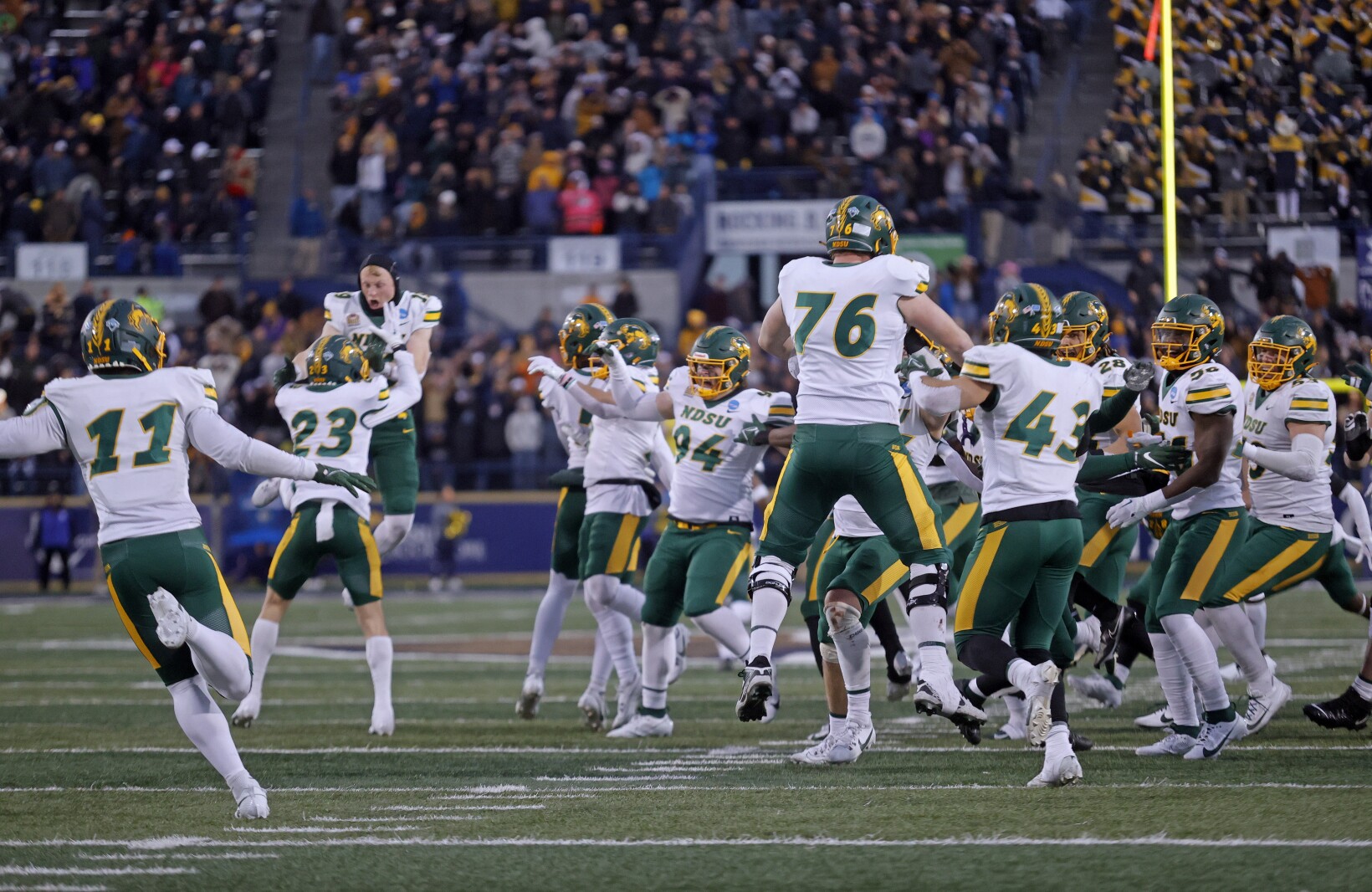 "Bison's Overtime Victory Over Bobcats in FCS Playoff Thriller"