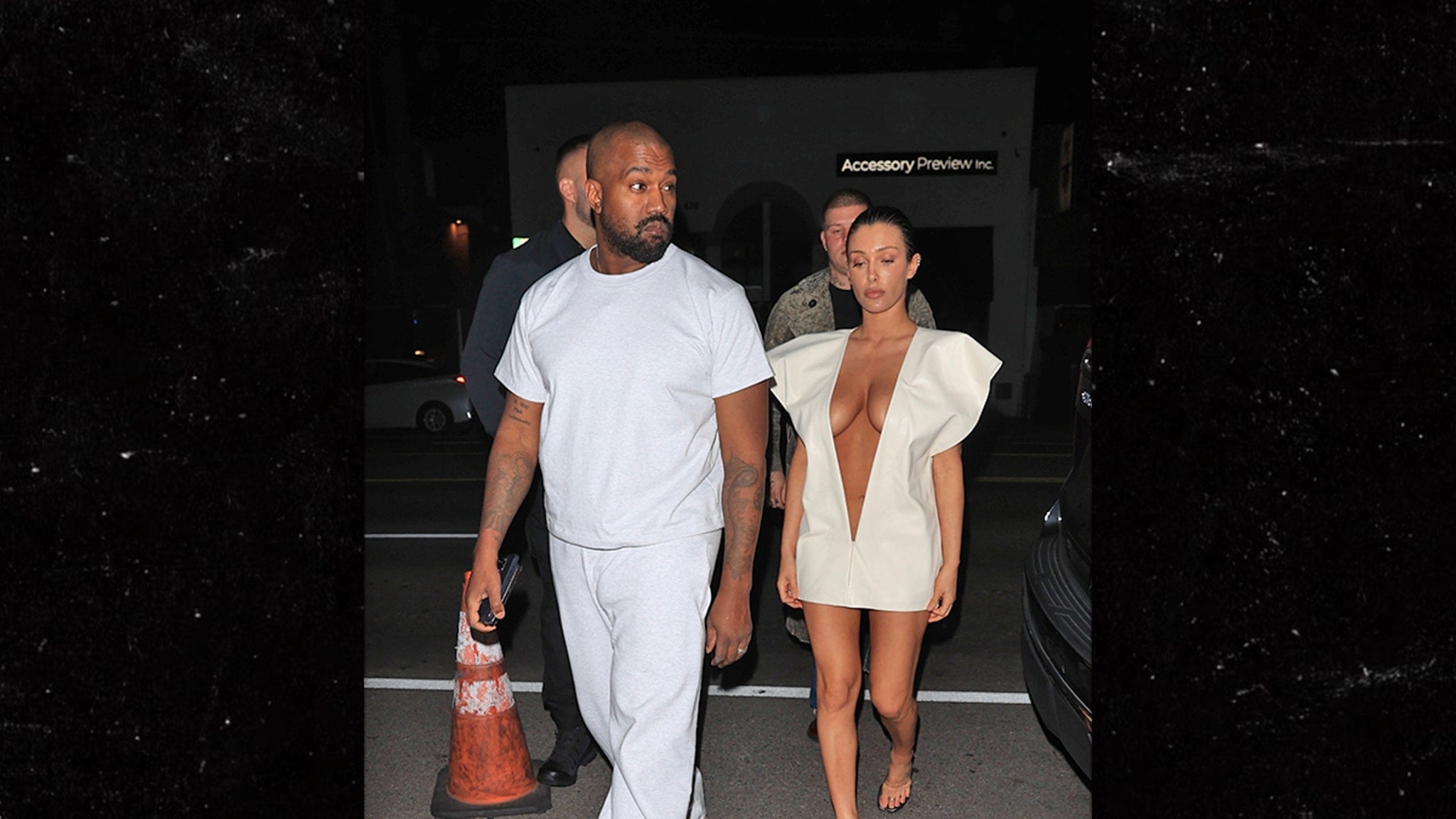 Featured image for "Bianca Censori Emulates Kim Kardashian's Style at L.A. Party with Kanye West"