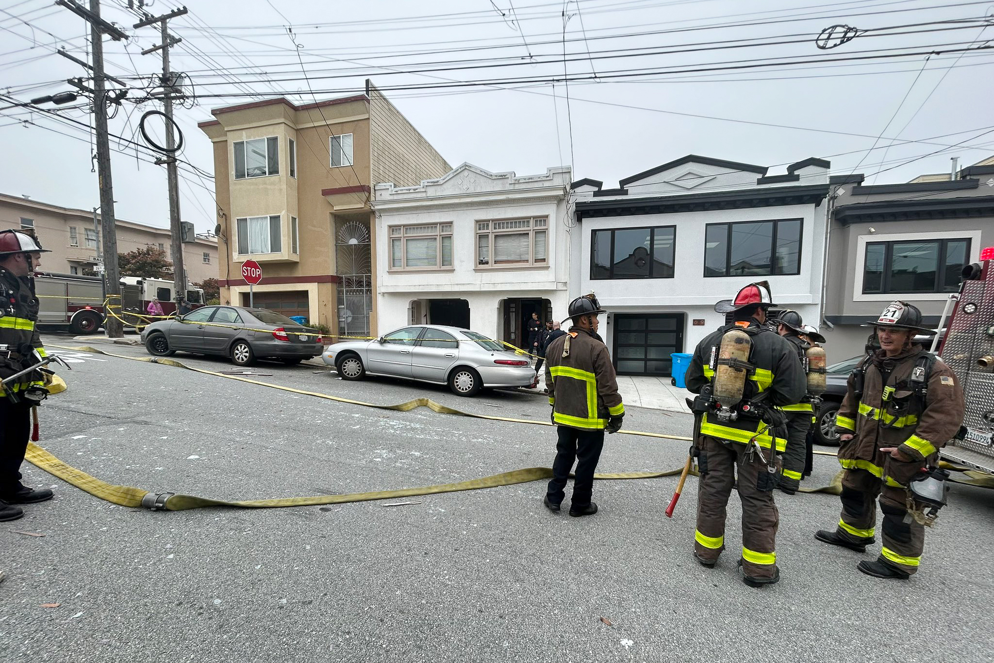 Gas explosion injures victim and damages SF home.
