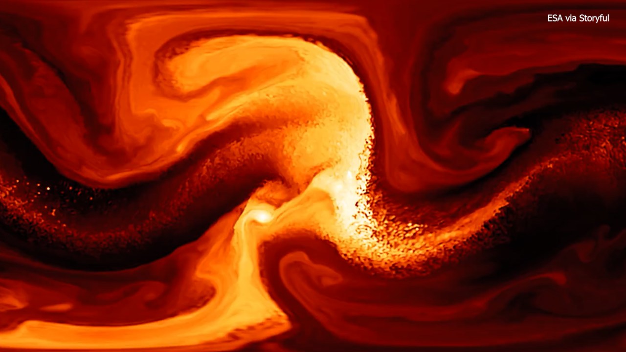 Featured image for "Hubble Reveals Turbulent Weather with Massive Cyclones on Exoplanet WASP-121 b"