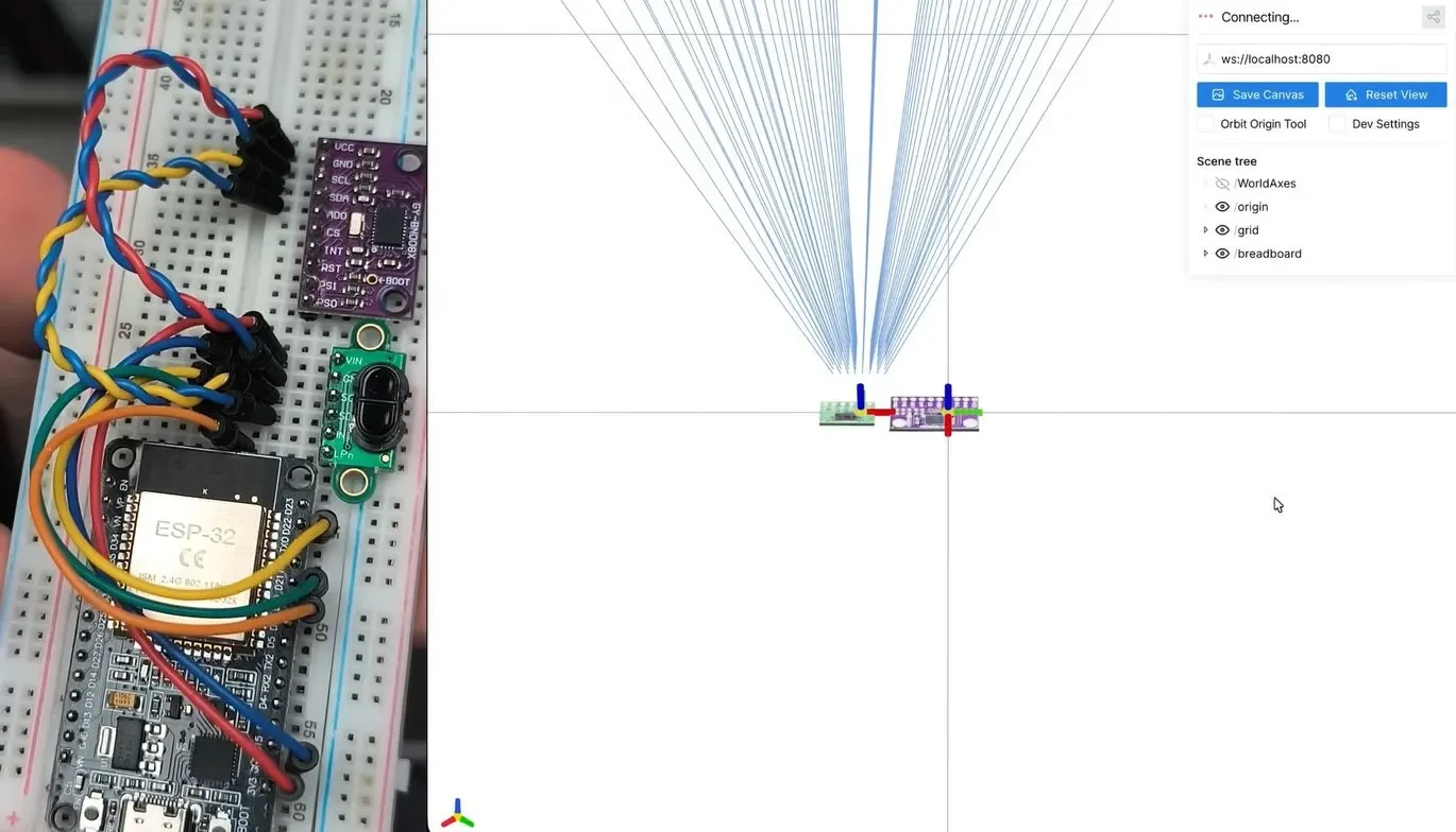 ESP32 Drives Real-Time 3D Room Mapping With Tiny TOF Array and IMU