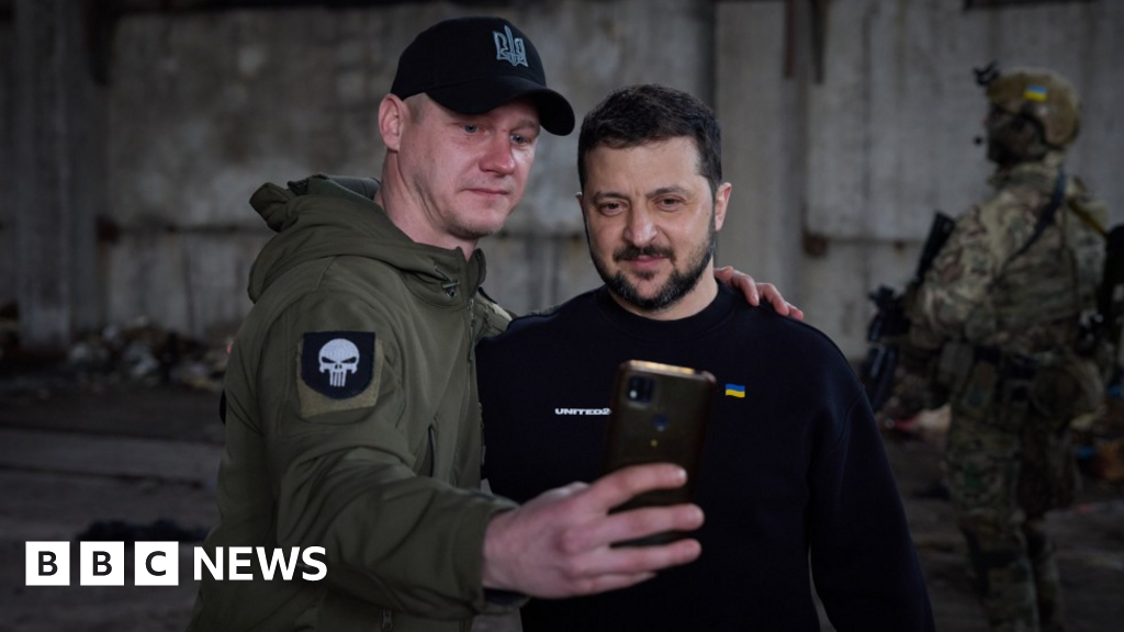 Zelensky visits front line as Russia targets Ukraine cities in ongoing war.