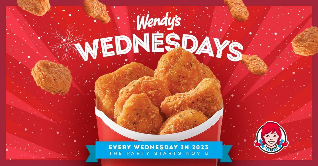 "Score Free Menu Item Every Wednesday at Wendy's for the Rest of the Year"