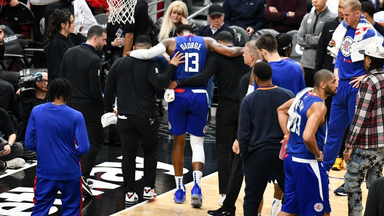 Paul George's Late Exit Due to Apparent Leg Injury in Clippers' Loss.
