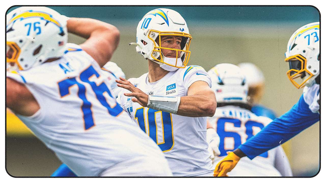Featured image for Justin Herbert Shines and Rookies Impress at Chargers OTA