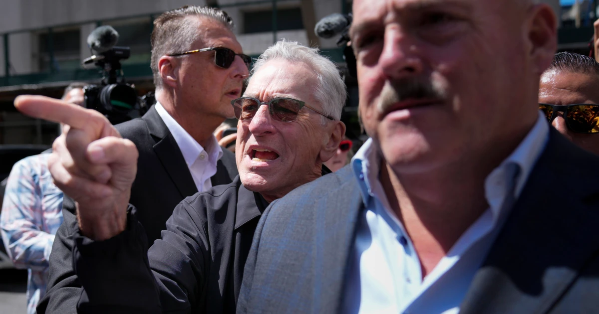 Robert De Niro Joins Biden Campaign to Criticize Trump Outside Courthouse