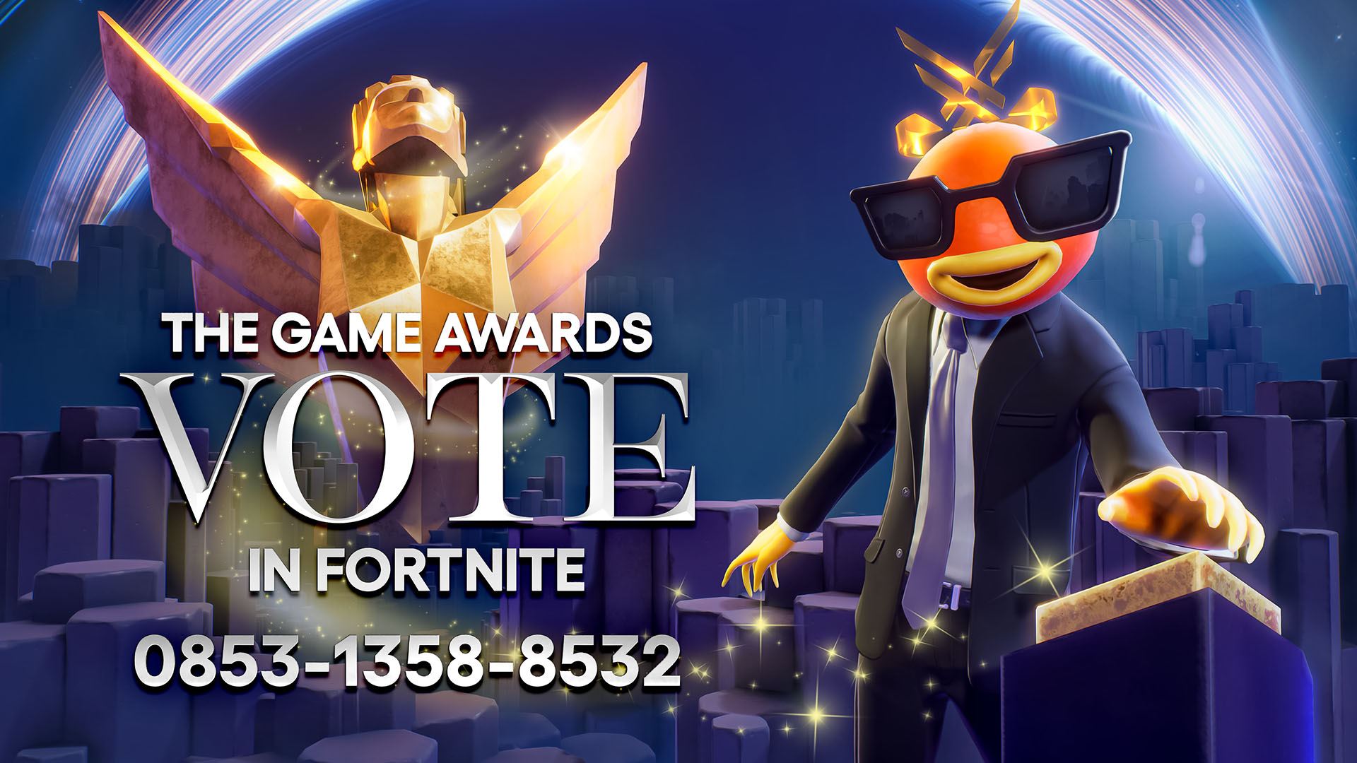 Featured image for Vote for The Game Awards in Fortnite with MetaHuman Geoff Keighley