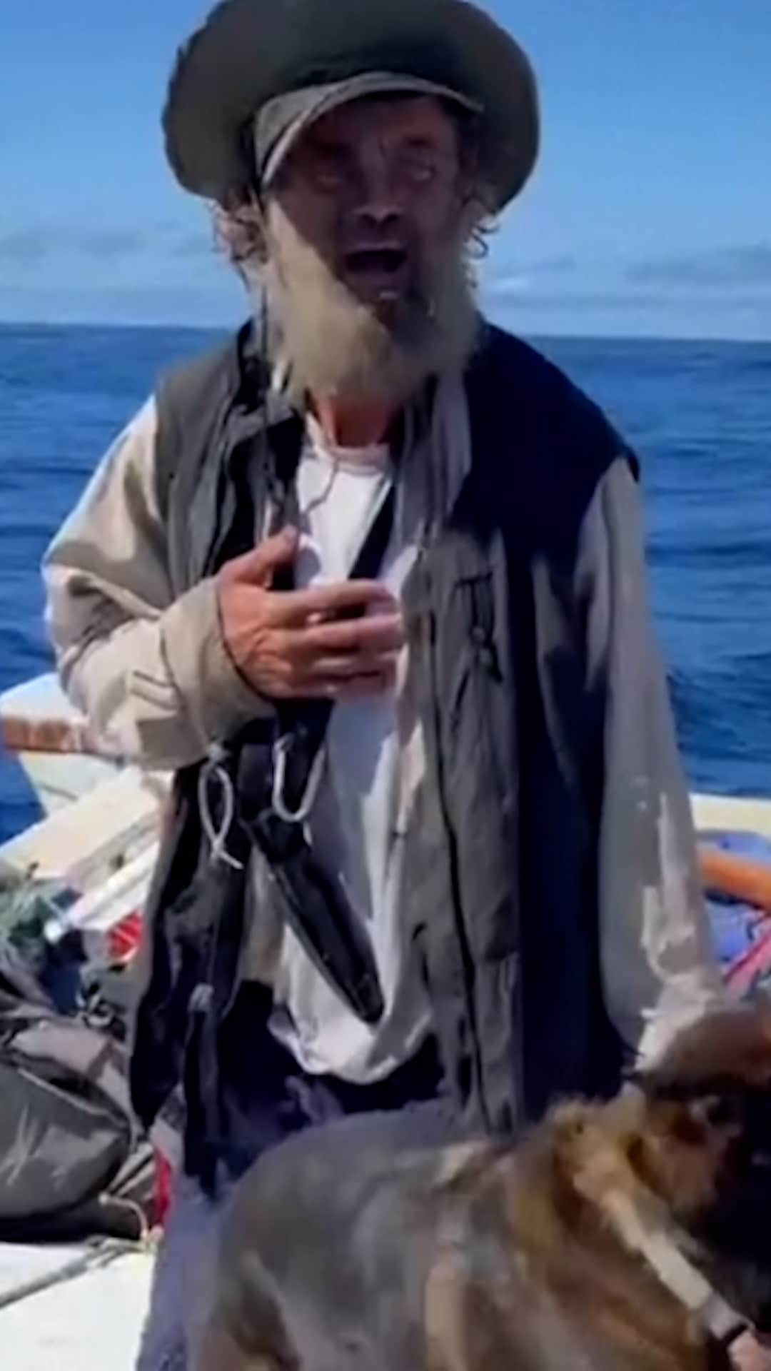 "Man and Dog's Epic 3-Month Sea Journey Ends on Solid Ground"