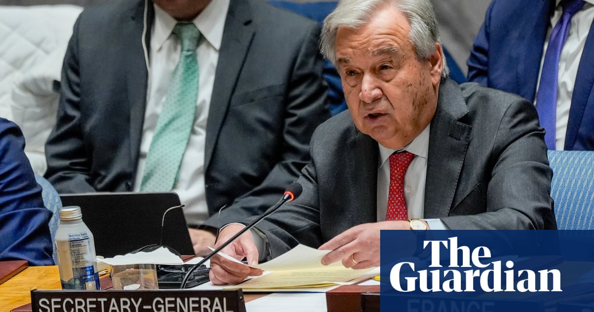 "UN Chief Condemns Israel's Rejection of Two-State Solution as Threat to Global Peace"