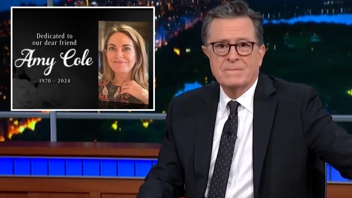 "Stephen Colbert's Emotional Tribute to Late Show Staffer Amy Cole"