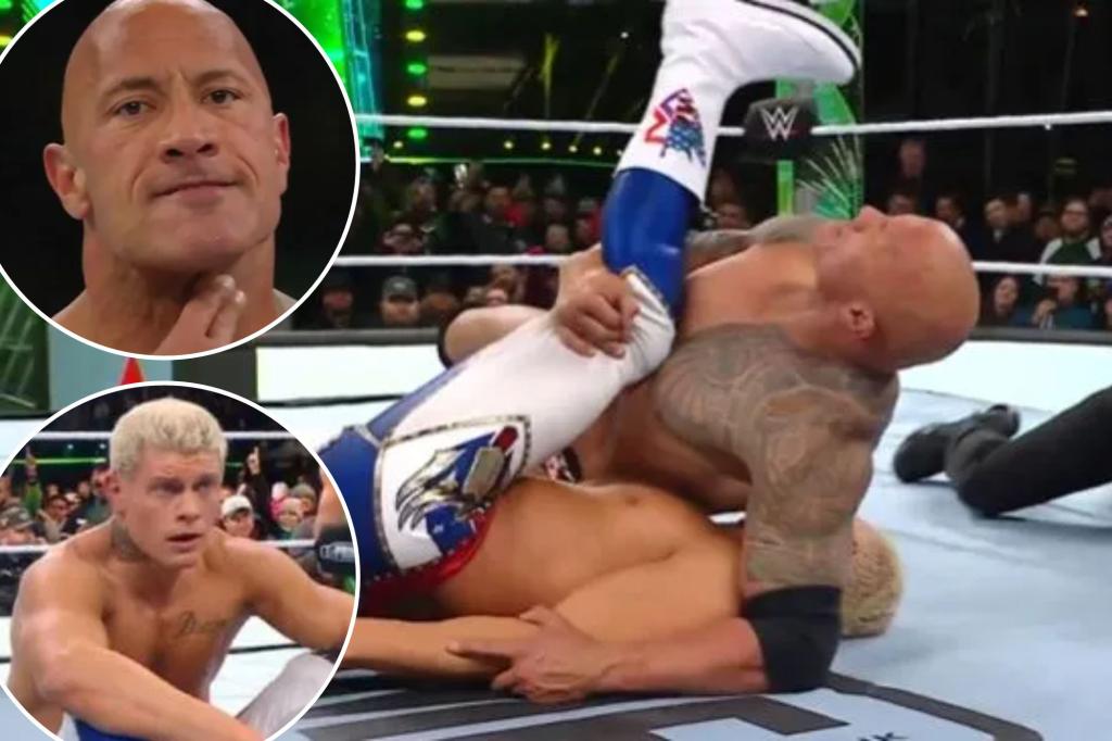 "The Rock's Epic WrestleMania 40 Comeback: Pinning Cody Rhodes in Night 1 Showdown"