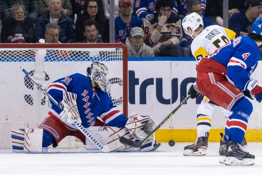 "Igor Shesterkin Dominates with Shutout and Scorpion Save in Rangers' Win"