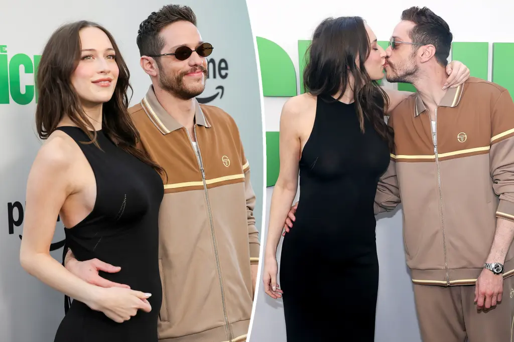 Featured image for Pete Davidson and Elsie Hewitt Celebrate Baby News at 'Pickup' Premiere