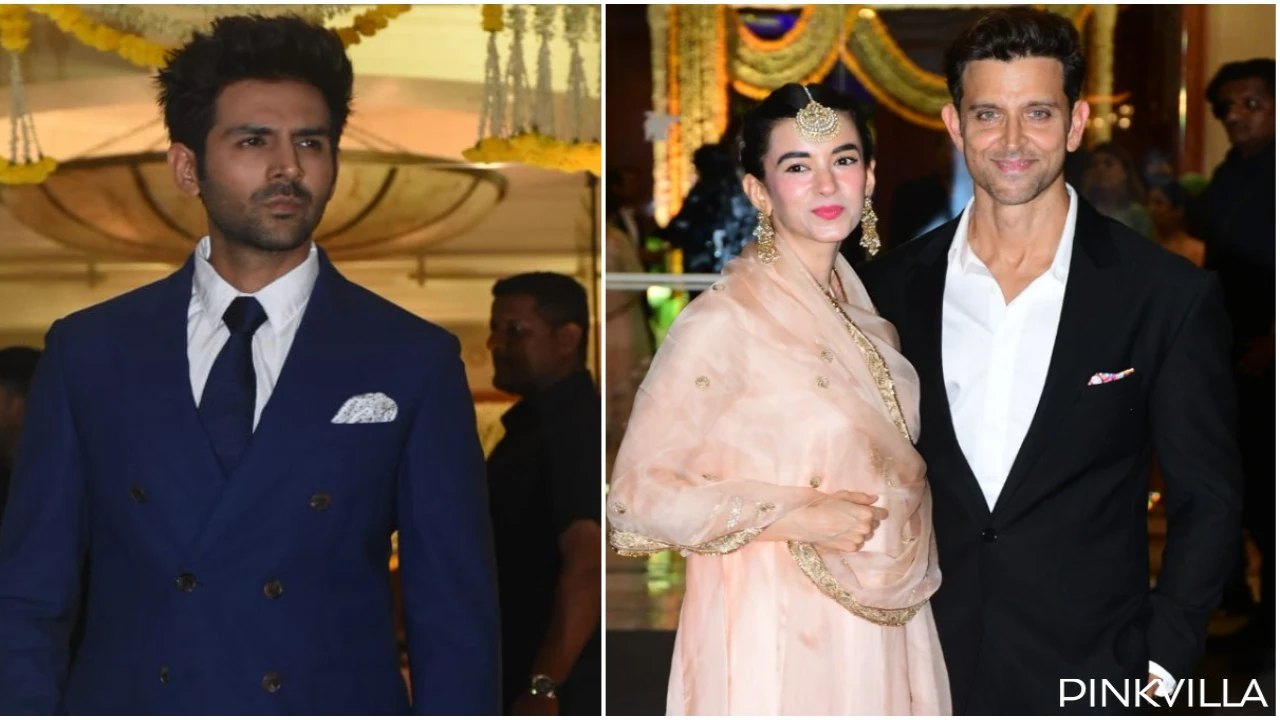 Featured image for Star-Studded Wedding Reception: Hrithik Roshan and Girlfriend Saba Azad Steal the Show