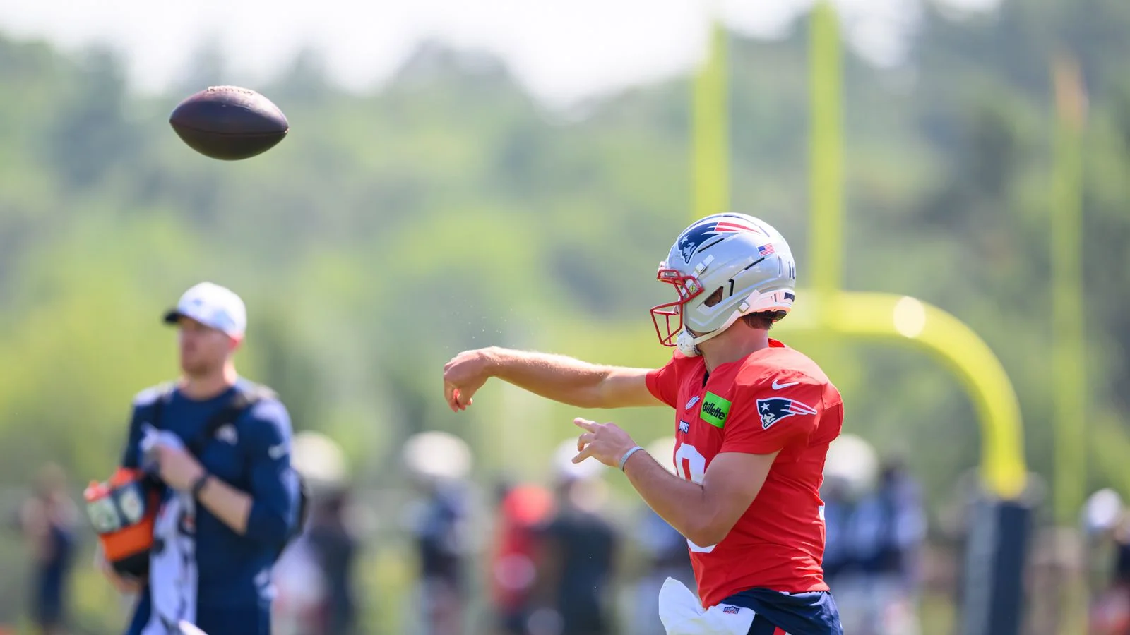 Drake Maye Excels in Training Camp, Showcasing Progress and Potential for Patriots
