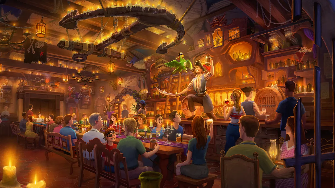 Featured image for Inside Disney World's New Pirates of the Caribbean-Themed Beak and Barrel Tavern