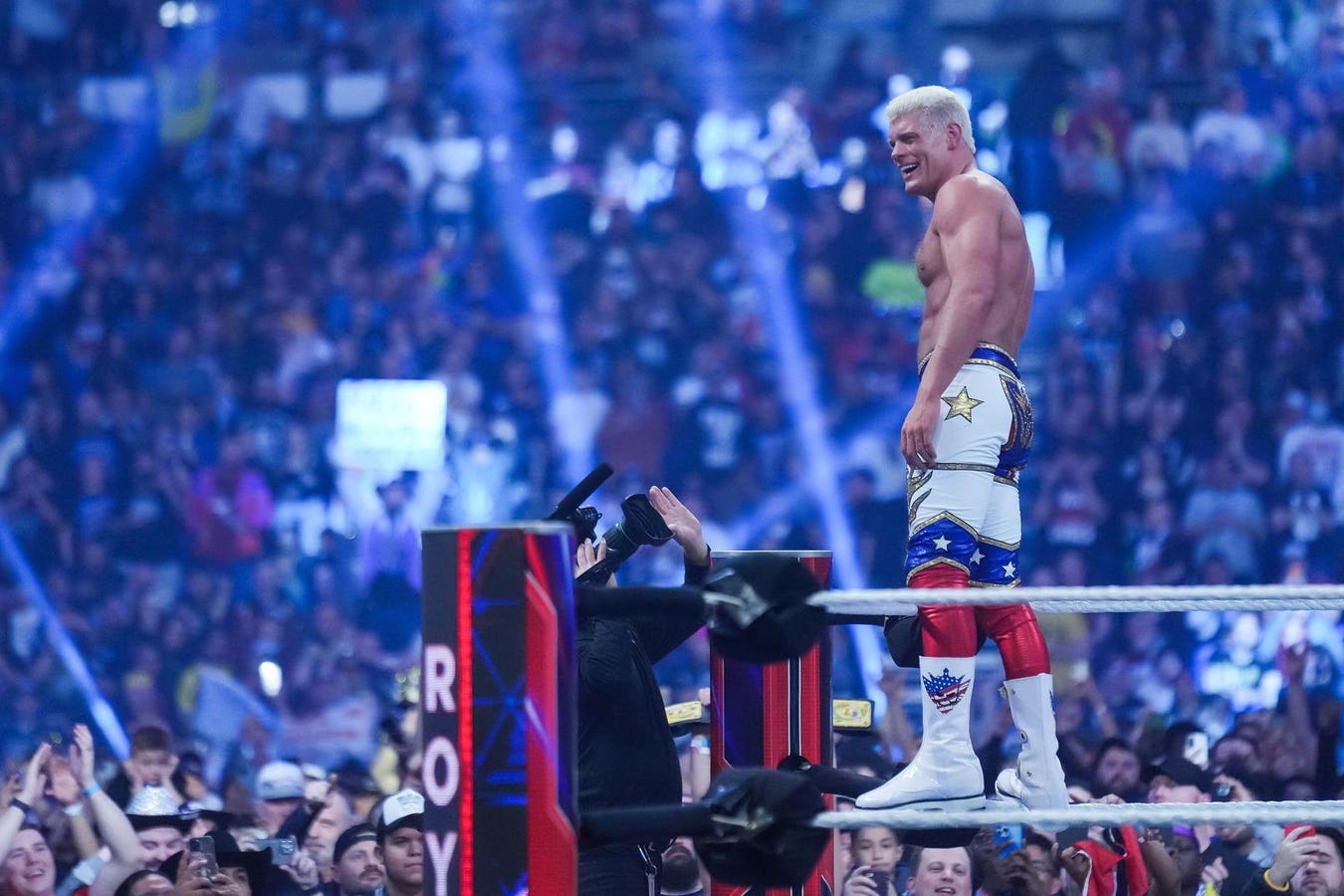 Featured image for WWE Crown Jewel 2023: Cody Rhodes Triumphs with Jey Uso's Assistance