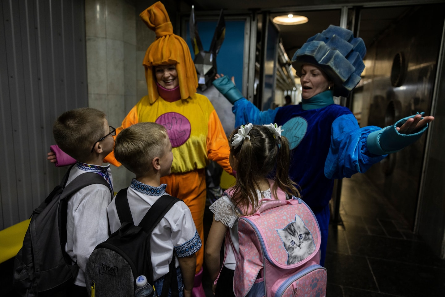 "Kharkiv's Subways Transform into Classrooms Amid Russian Attacks"