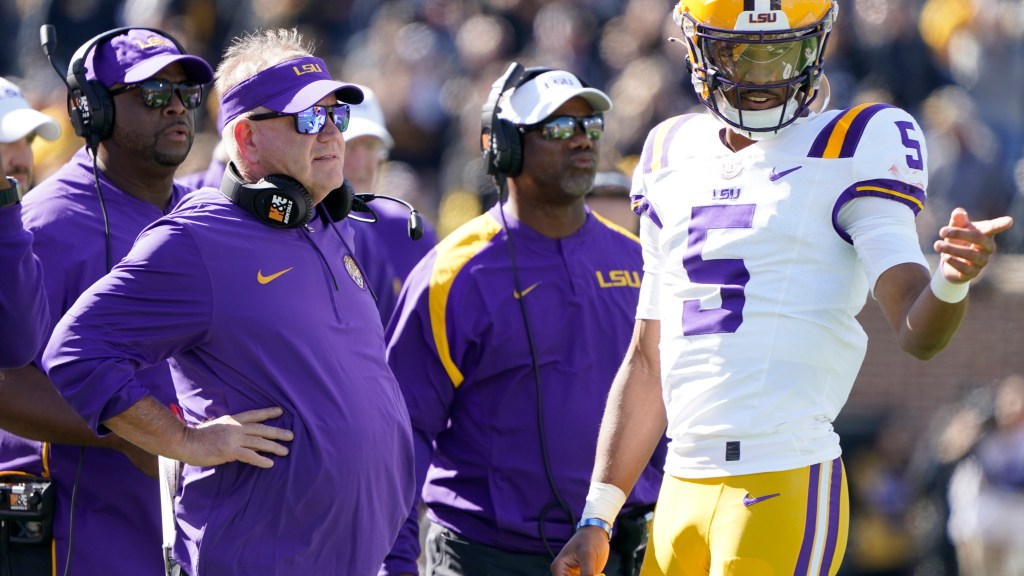 "LSU's Brian Kelly Drops Hint on Jayden Daniels' 2024 NFL Draft Destination"