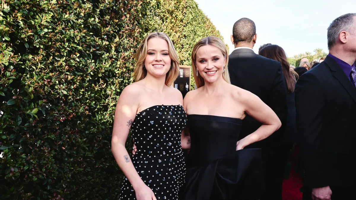 Featured image for "Reese Witherspoon and Ava Phillippe Coordinate Stunning Black Dresses at 2024 Critics Choice Awards"