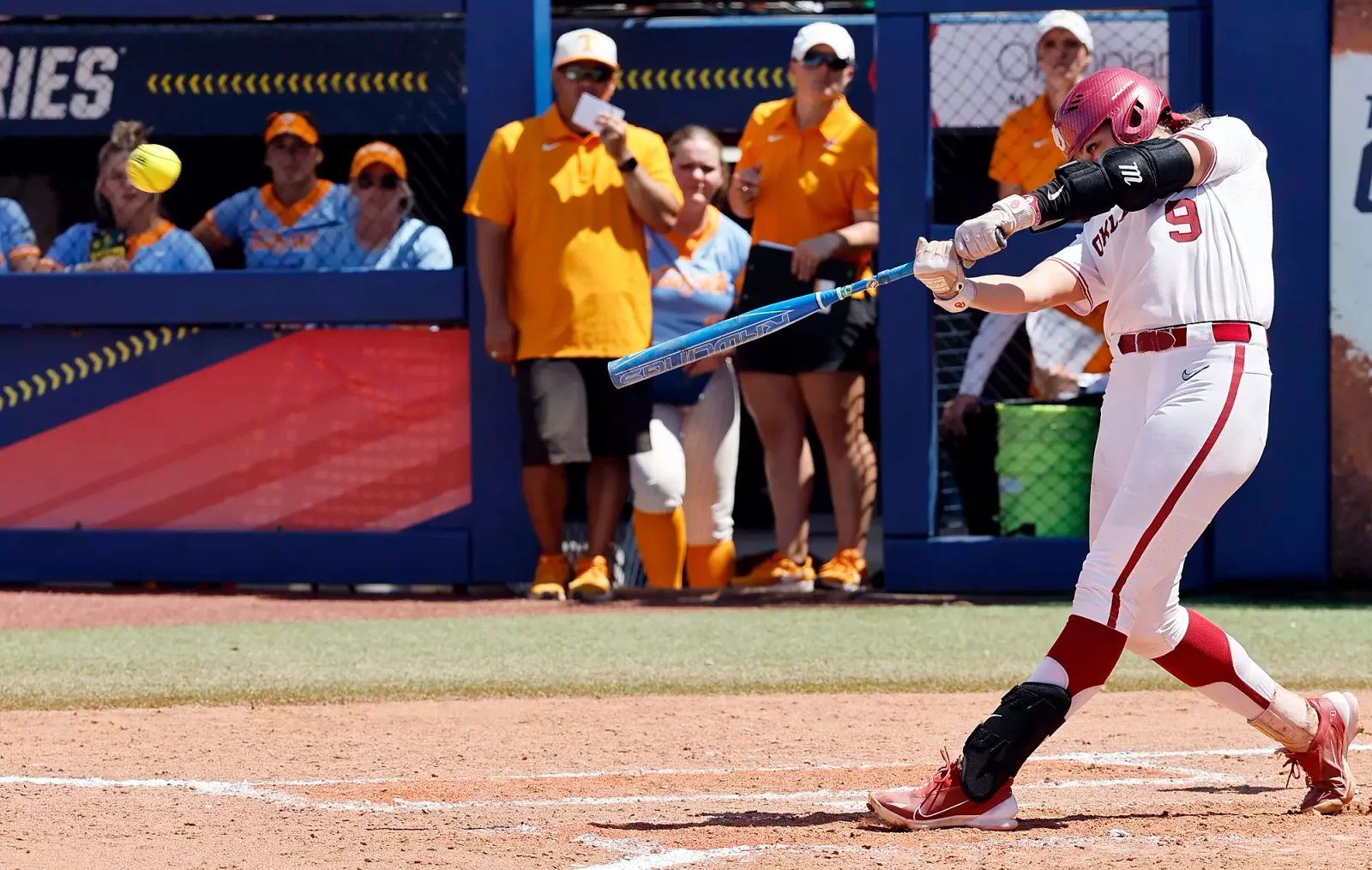 Oklahoma dominates Women's College World Series, advances to semifinals.