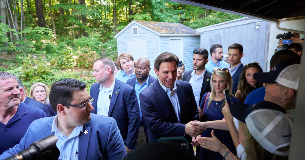 DeSantis and Trump's Rival Campaign Events in New Hampshire