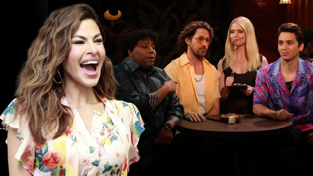 Featured image for Eva Mendes Raves About Ryan Gosling's 'SNL' Cuban Sketch
