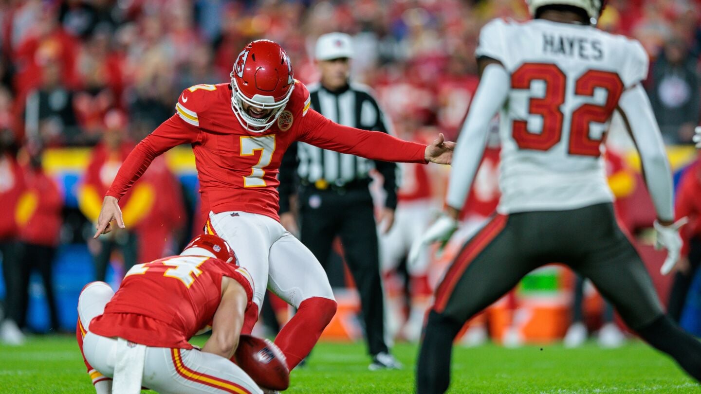 Featured image for Chiefs Reactivate Kicker Harrison Butker, Waive Matthew Wright