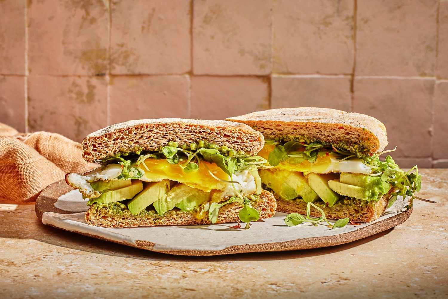 Featured image for Protein-Packed Pesto Breakfast Sandwich Recipe