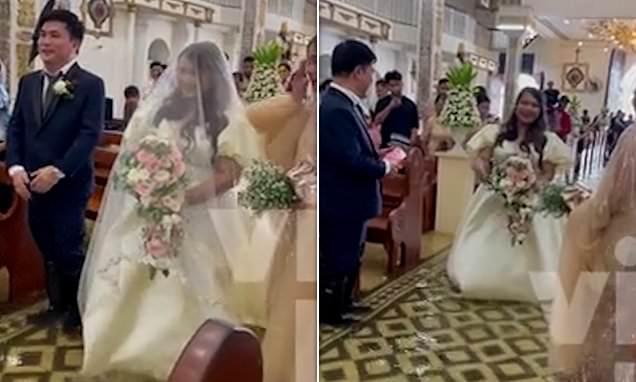 Featured image for Love Conquers All: Bride Defies Typhoon to Walk Down Flooded Aisle