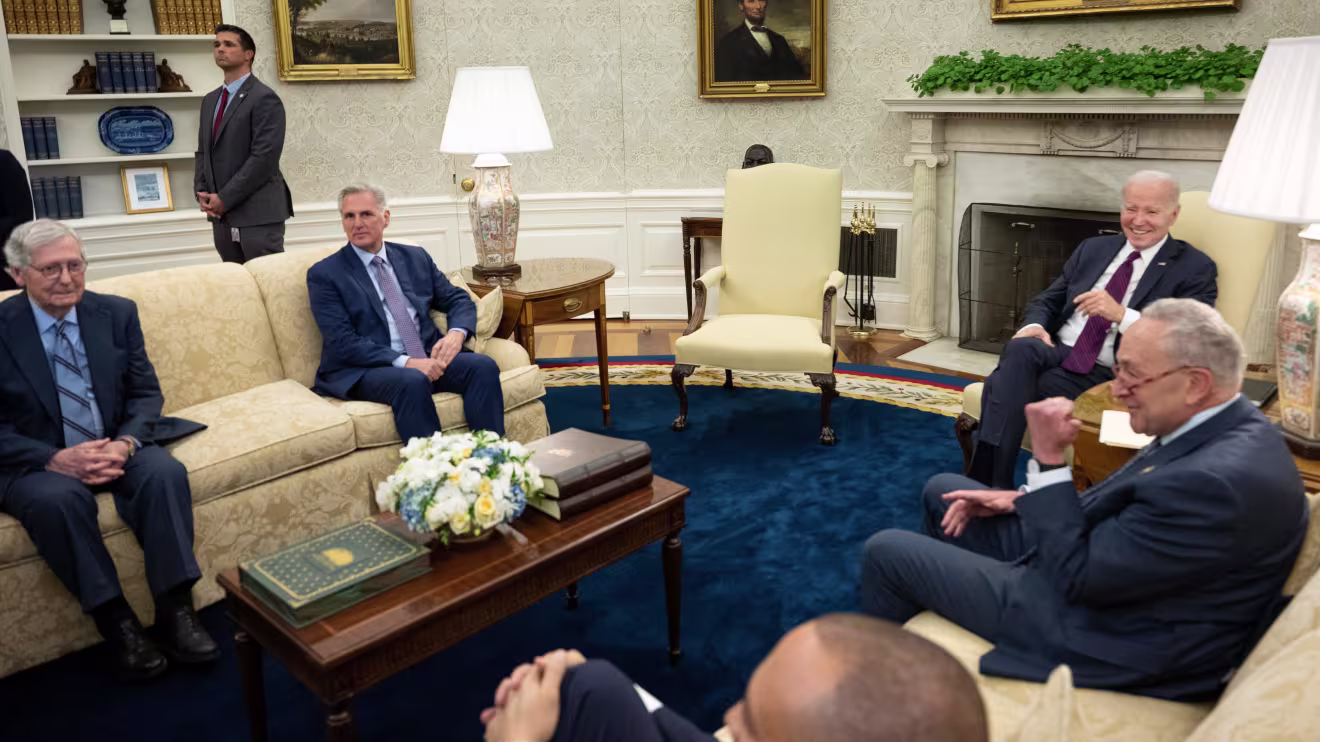 Biden's meeting with lawmakers fails to yield debt-ceiling deal.