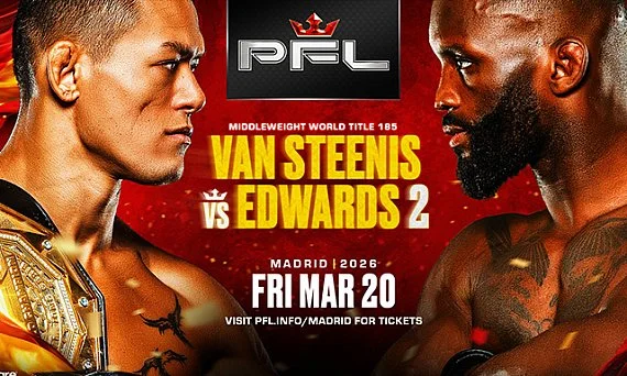 Van Steenis Clinches PFL Madrid Middleweight Title with Third-Round Elbows