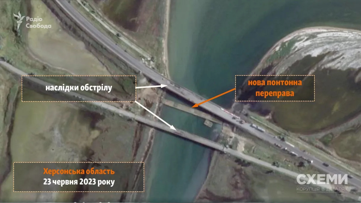 Ukrainian strike disrupts key Russian supply routes in the south.