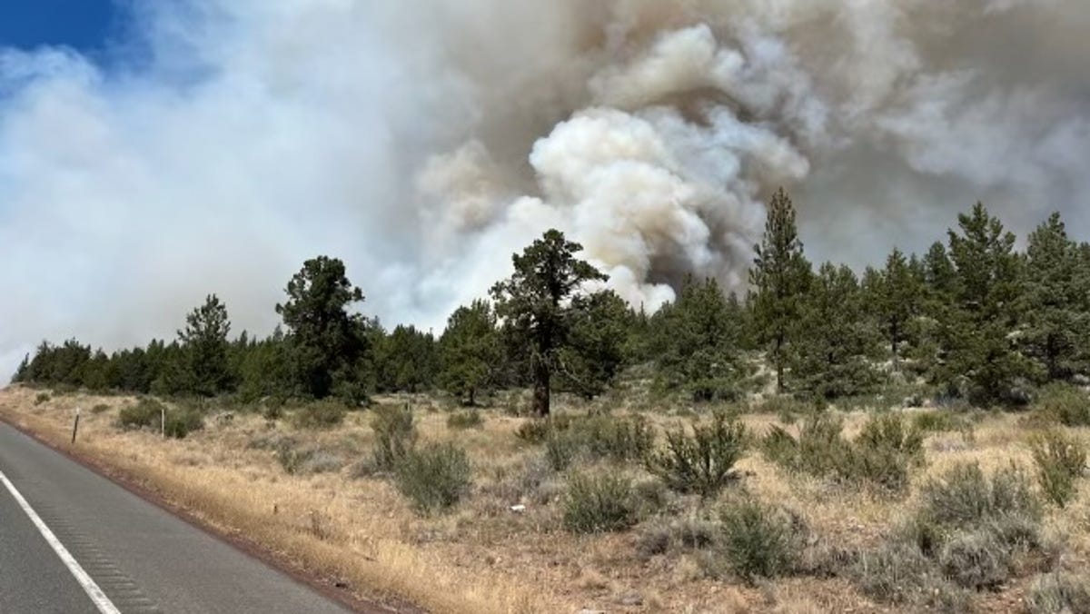 Featured image for "Oregon Wildfires: Bedrock Fire expands, mistaken evacuation notice sent statewide, Flat Fire reaches 20,000 acres, Golden Fire combated, containment still 0%"